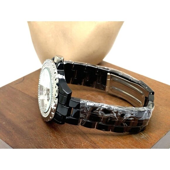 Disney Mickey Mouse Women\'s Watch W000501 Black Quartz White Dial Gemmed Bezel main image 10